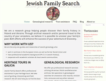 Tablet Screenshot of jewishfamilysearch.com